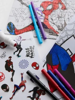 „MARVEL Spider-Man“ Schreibwarenset im Turnbeutel mit Kordelzug