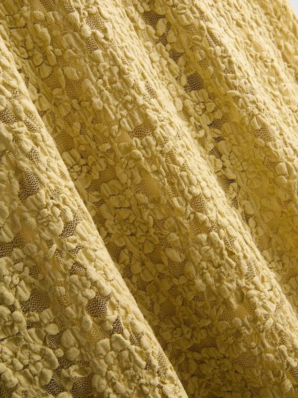 Maxikleid mit Stretchanteil und Spitze