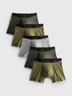 Melierte Boxershorts, 5er-Pack