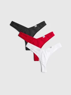 Miami-Tangas mit hohem Baumwollanteil, 3er-Pack