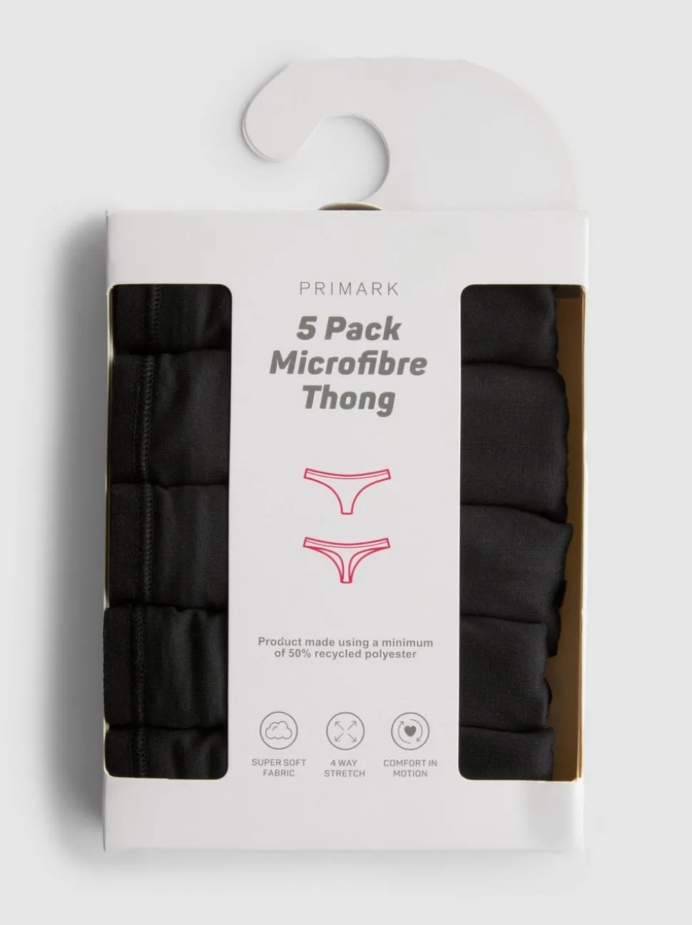 Mikrofaser-Tangas, 5er-Pack