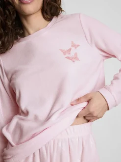 Mikrofleece-Schlafanzug mit Sweatshirt