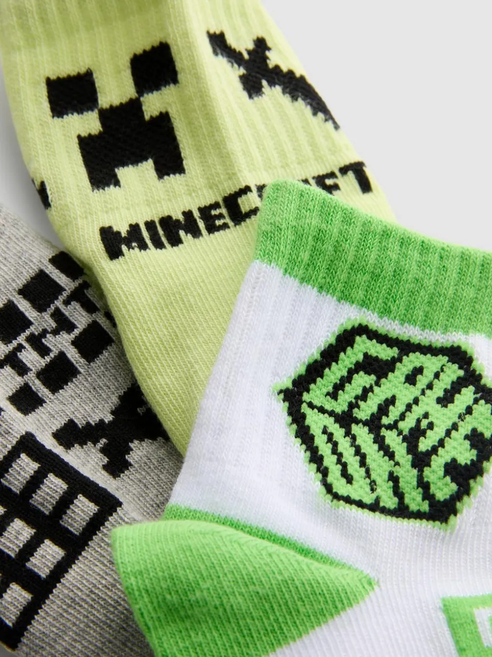 „Minecraft“ Viertellange Socken, 3er-Pack