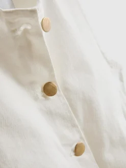 Minikleid aus Baumwoll-Denim mit Knopfleiste