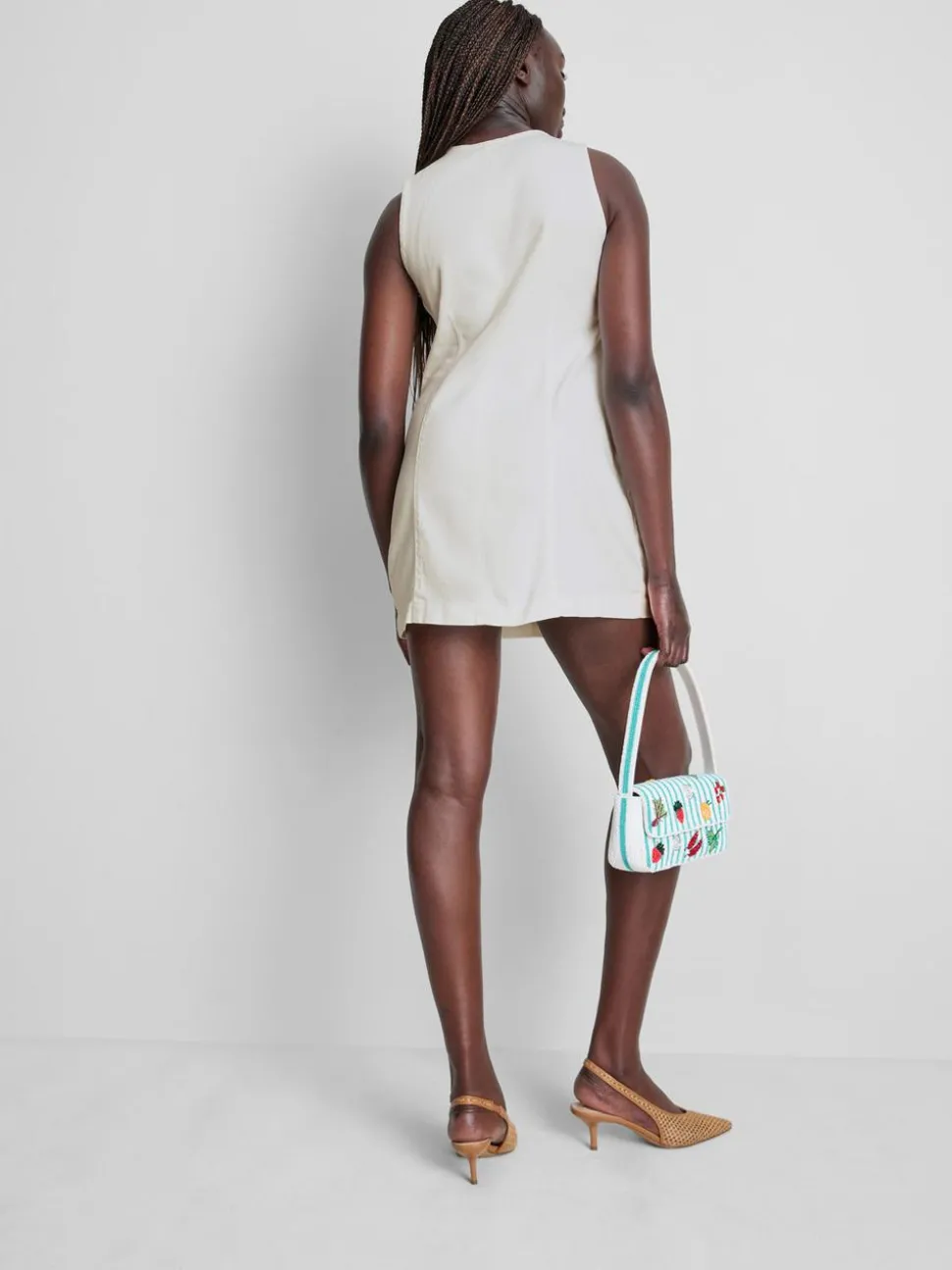 Minikleid aus Baumwoll-Denim mit Knopfleiste