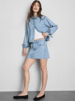 Minirock aus Baumwoll-Denim