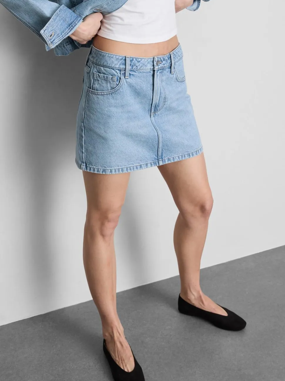 Minirock aus Baumwoll-Denim