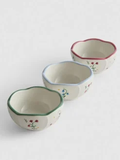 Mini-Schalen mit Blumendesign, 3er-Pack