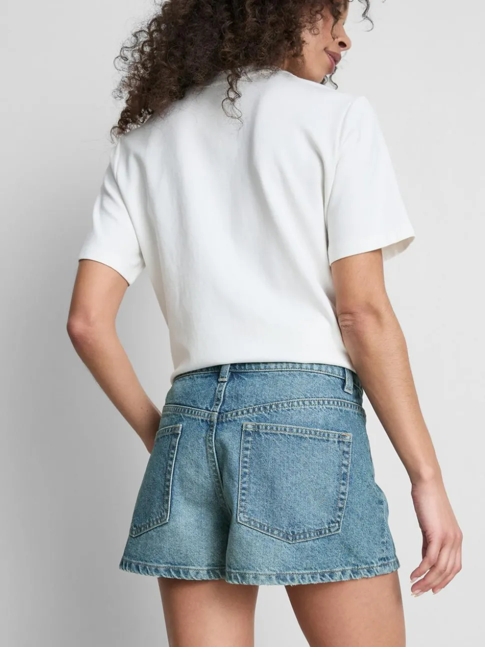 Minishorts aus Baumwoll-Denim