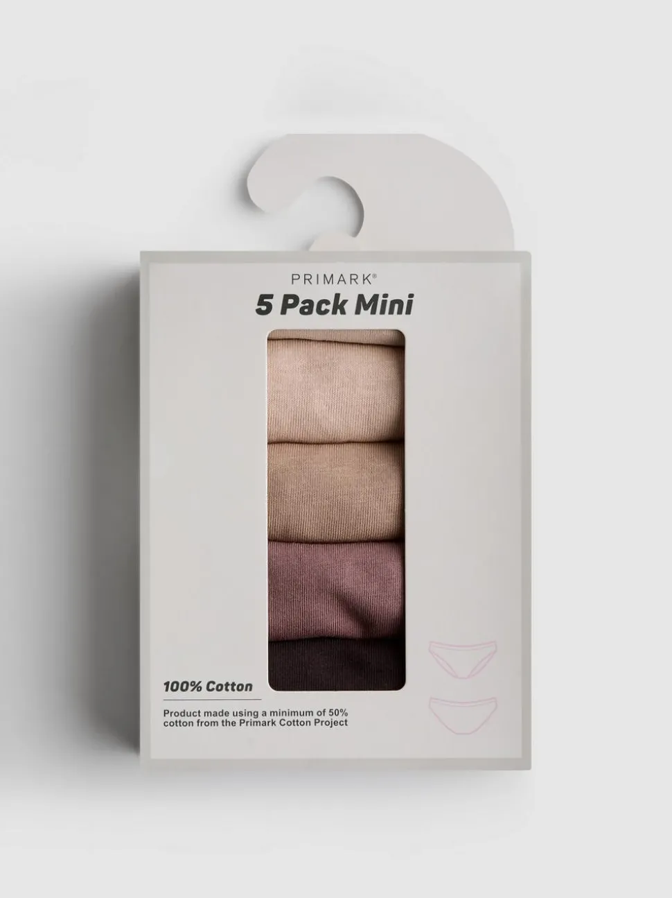 Minislips aus reiner Baumwolle, 5er-Pack