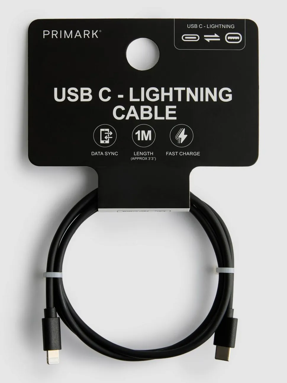 1 m Lightning auf USB C-Kabel