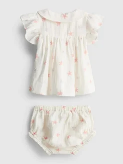 0–18 Monate | Bluse und Pluderhose mit Sterngrafik für Neugeborene