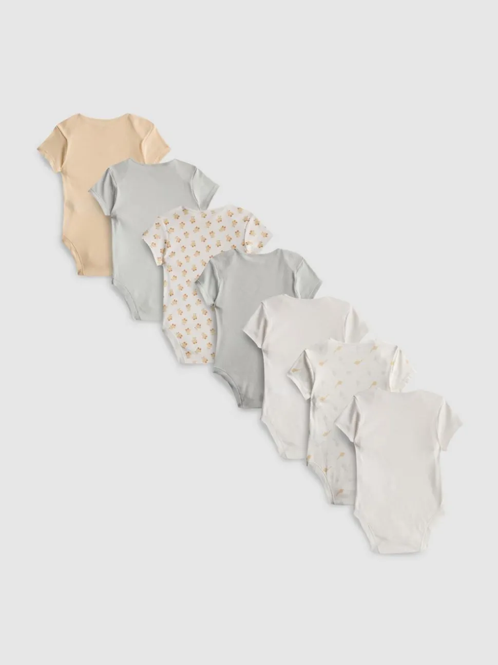 0–36 Monate | Bodys aus reiner Baumwolle mit Entengrafik, 7er-Pack