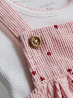0–18 Monate | Body und Cord-Trägerkleid für Neugeborene im Set