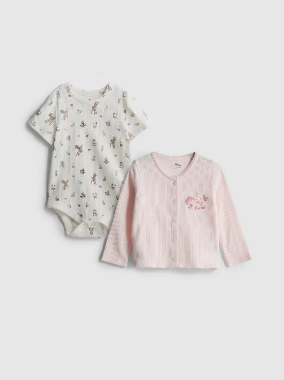 0–18 Monate | „Disney Bambi“ Body und Cardigan für Neugeborene
