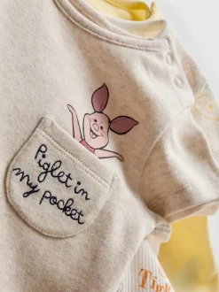 0–18 Monate | „Disney Winnie Puuh“ Mitwachs-Bodys für Neugeborene, 3er-Pack
