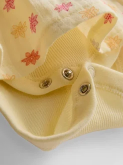 0–18 Monate | Geripptes, gesmoktes Kleid für Neugeborene