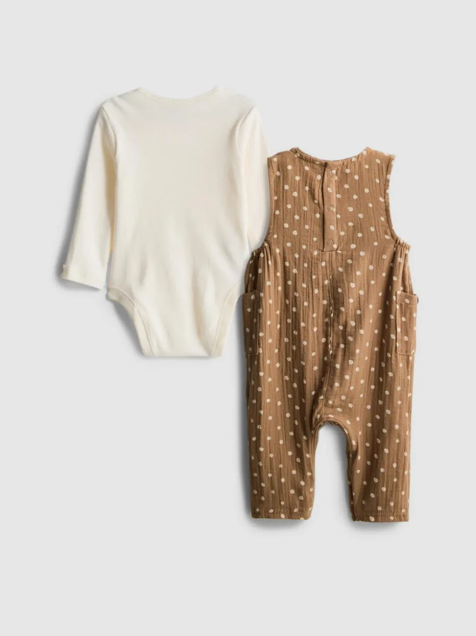 0–18 Monate | Langärmeliger Body und Latzhose im Set