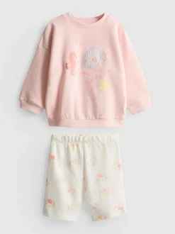 0–18 Monate | Sweatshirt und Shorts im Set für Neugeborene