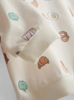 0–18 Monate | Sweatshirt und Shorts mit Food-Grafiken