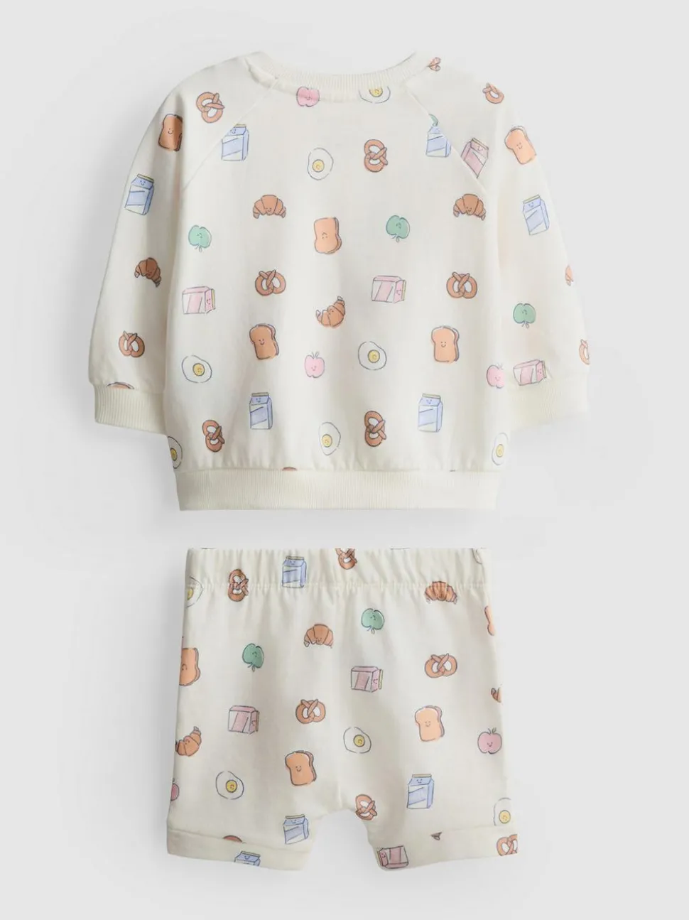0–18 Monate | Sweatshirt und Shorts mit Food-Grafiken