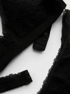 Nahtloses Jacquard-Unterwäscheset mit Triangel-BH