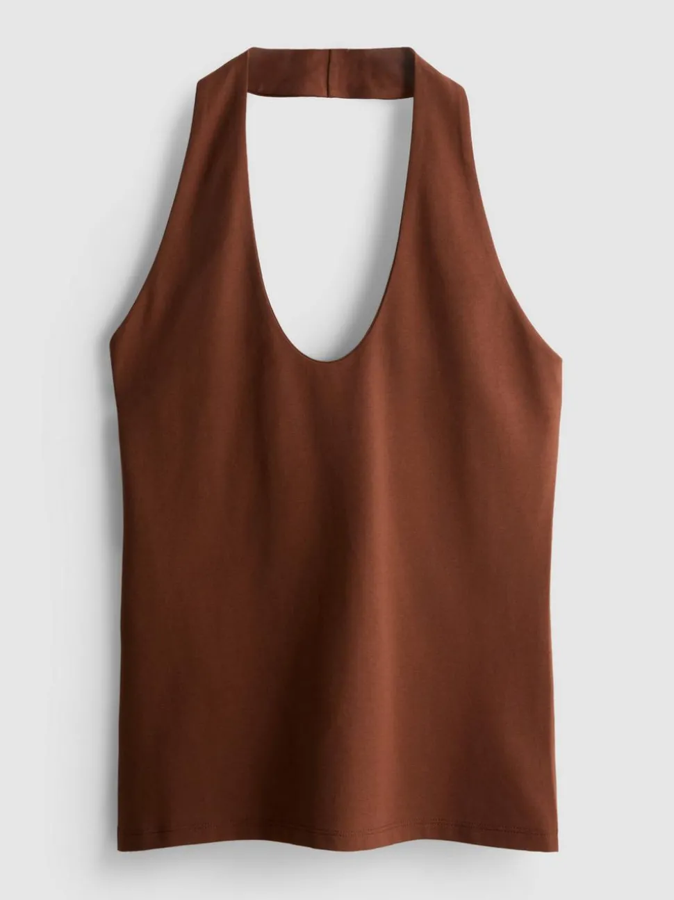 Neckholder-Top mit hohem Baumwollanteil