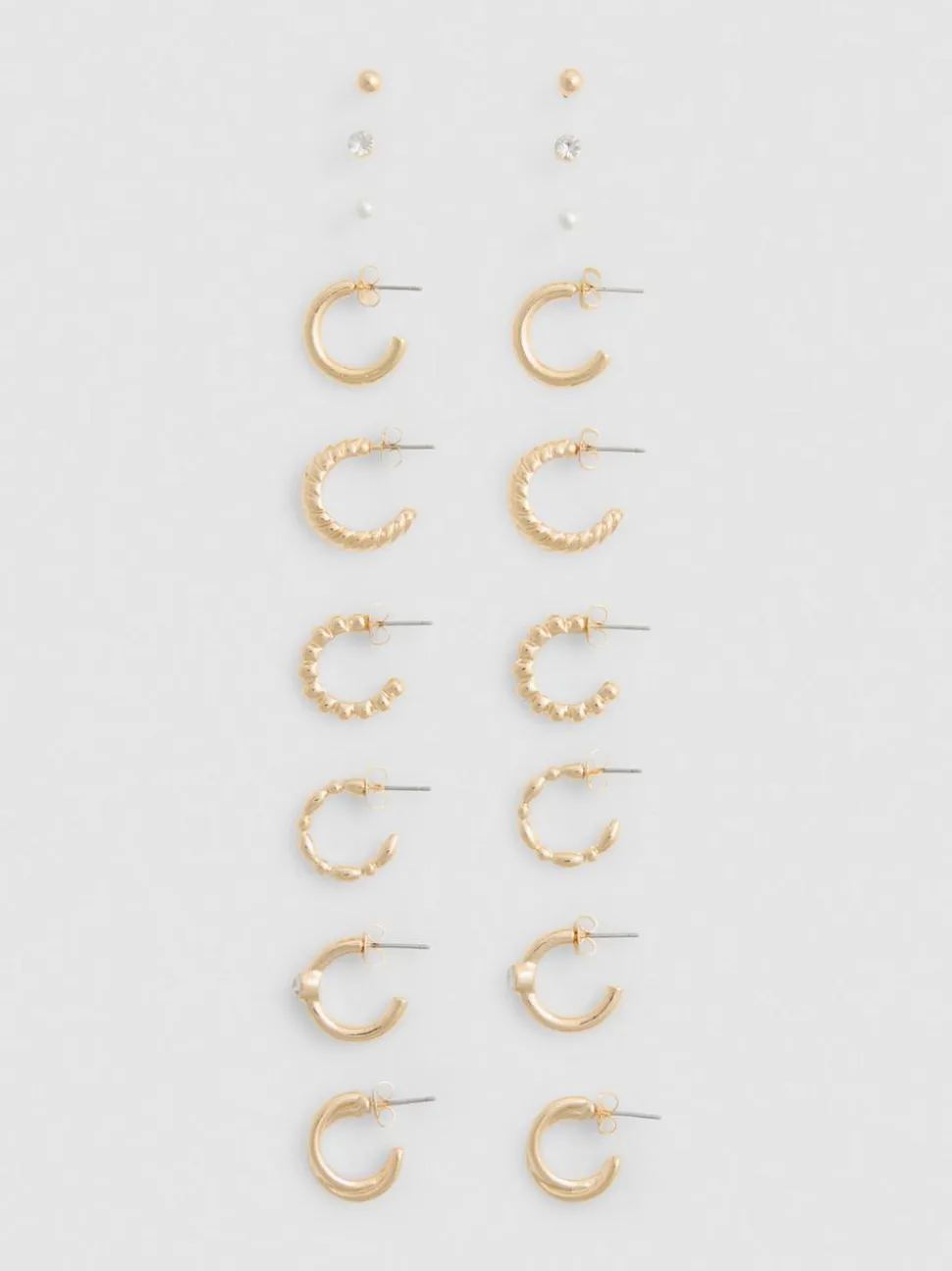 Ohrstecker und Creolen, 9er-Pack