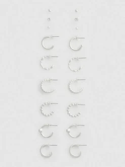 Ohrstecker und Creolen, 9er-Pack
