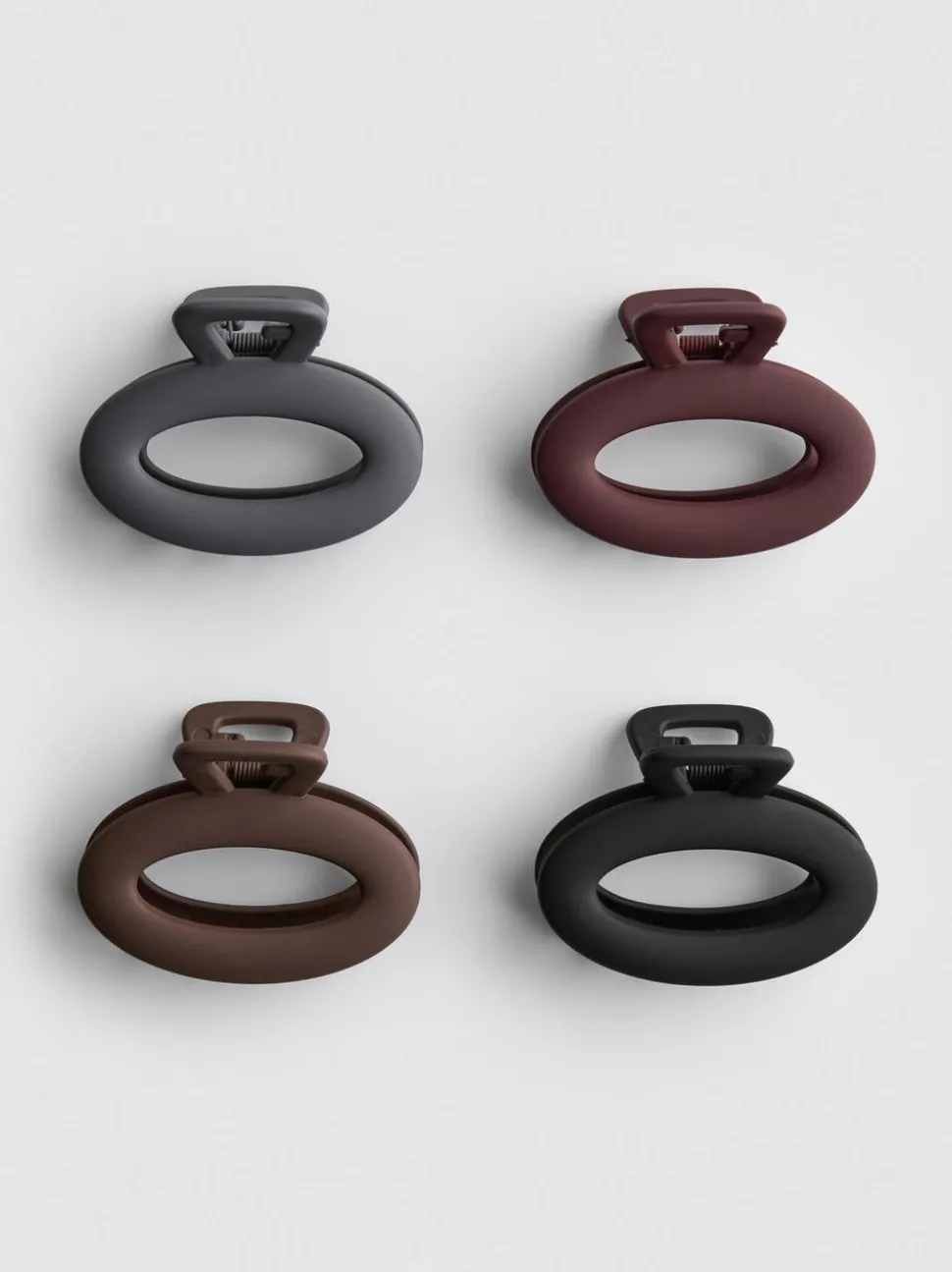Ovale Haarklammern, 4er-Pack