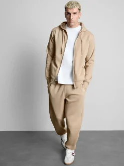 Oversized-Hoodie aus Baumwollmischung mit Reißverschluss