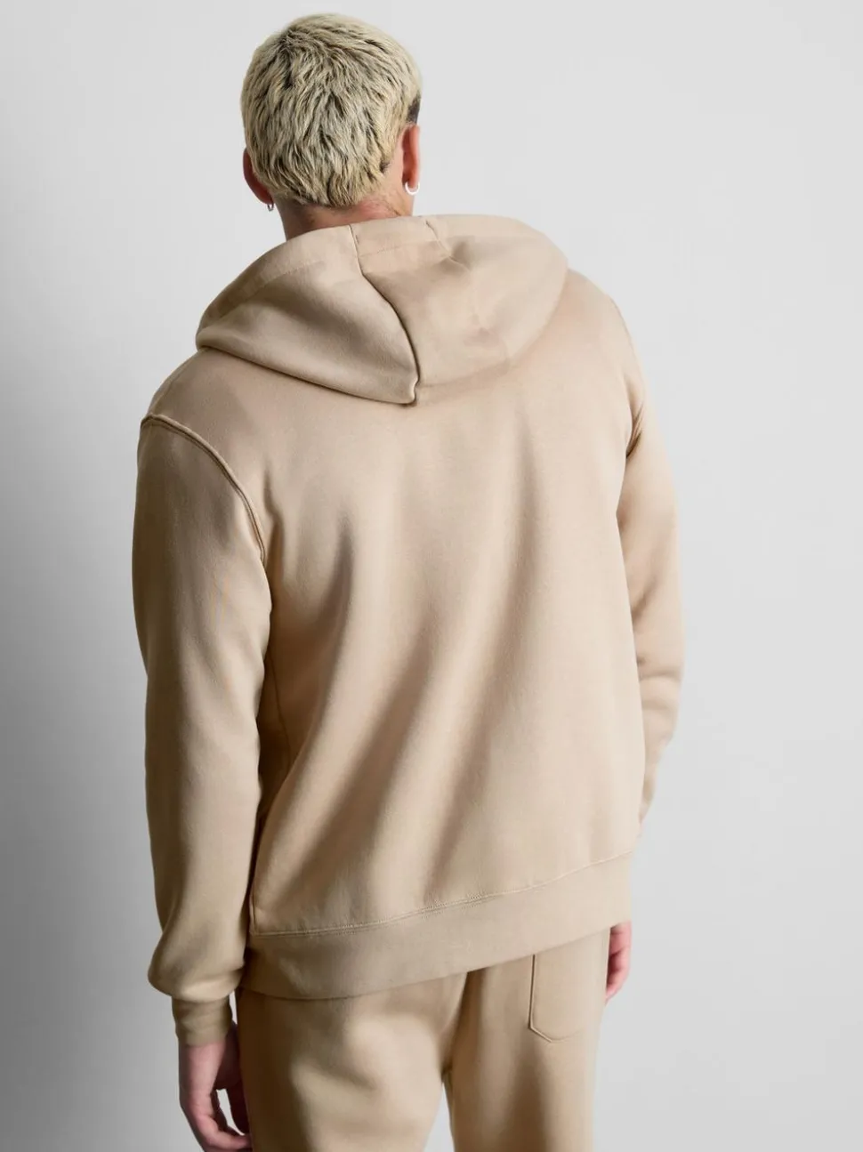 Oversized-Hoodie aus Baumwollmischung mit Reißverschluss
