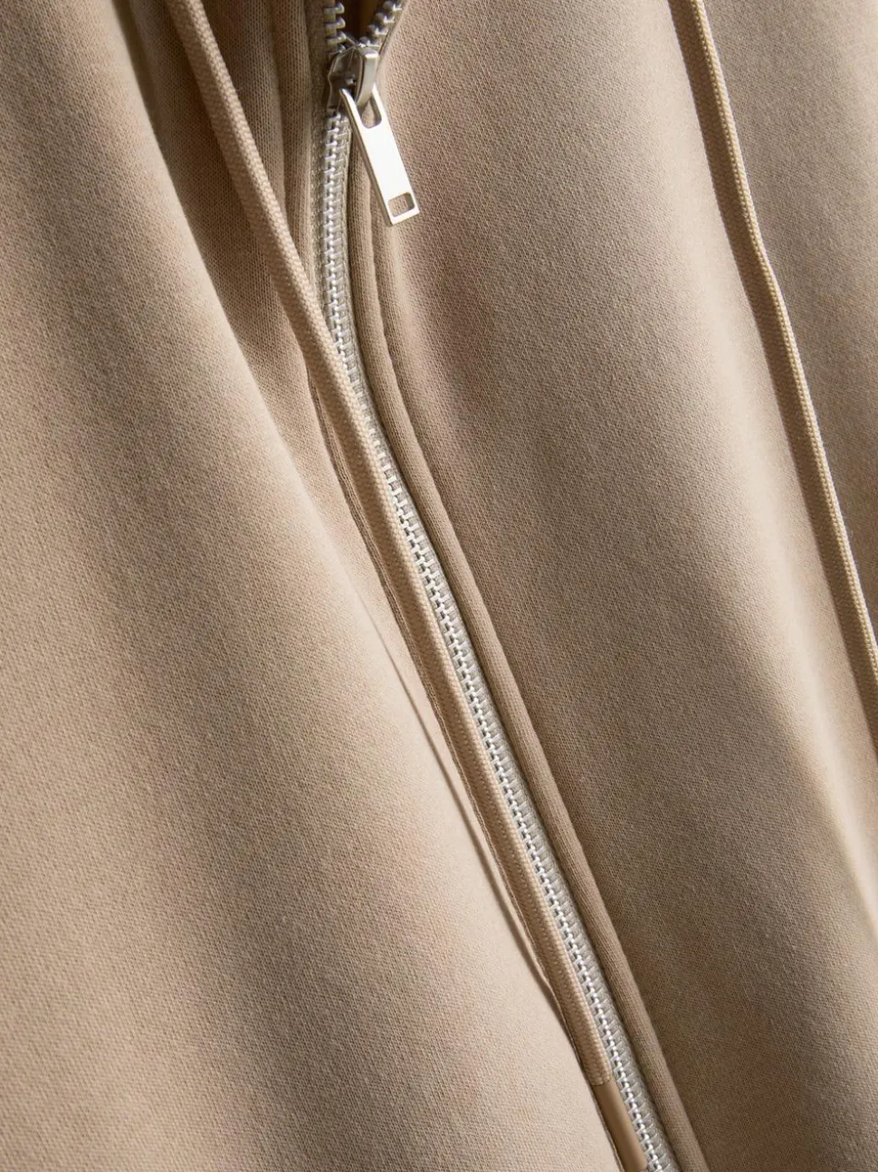 Oversized-Hoodie aus Baumwollmischung mit Reißverschluss