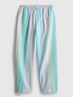 Pastellfarbene „Love To Lounge“ Schlafanzughose mit geradem Bein