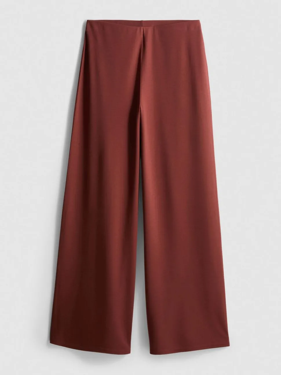 Plissierte Jerseyhose mit weitem Bein