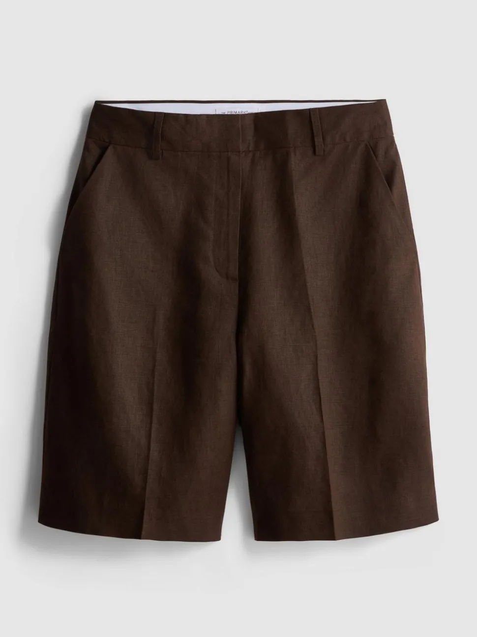 Plissierte „The Edit“ Bermudashorts aus Leinen