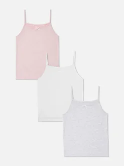 Pointelle-Trägertops, 3er-Pack
