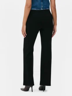 Ponté-Leggings mit mittlerer Leibhöhe und ausgestelltem Bein