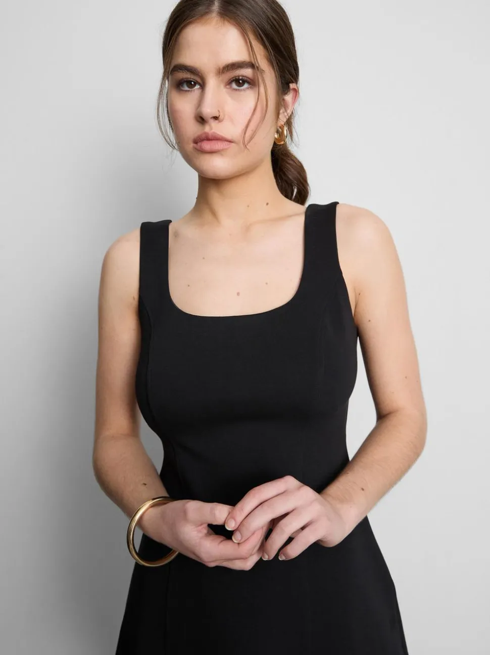 Ponté-Minikleid mit hohem Baumwollanteil