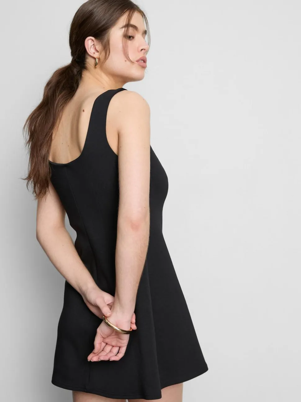 Ponté-Minikleid mit hohem Baumwollanteil