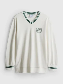 „Prince“ Sweatshirt mit V-Ausschnitt und hohem Baumwollanteil