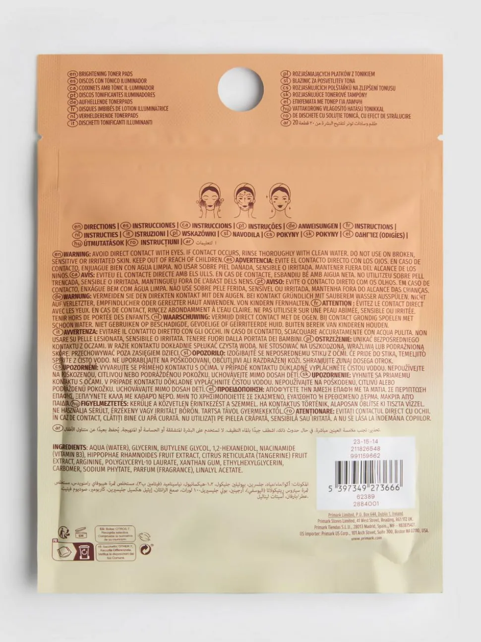 PS... K-Beauty Aufhellende Tonerpads fürs Gesicht, 20er-Pack