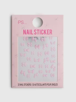 PS... Schleifenförmige Nailart-Sticker, 33er-Pack