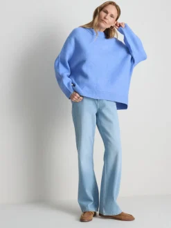 Pullover aus Wollgemisch mit Rundhalsausschnitt im Oversized-Look