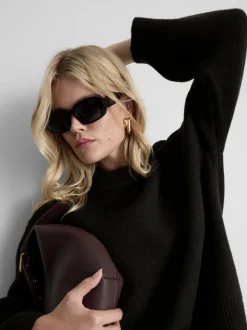 Pullover aus Wollgemisch mit Rundhalsausschnitt im Oversized-Look