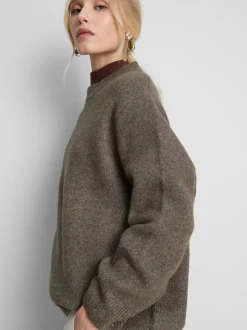 Pullover aus Wollgemisch mit Rundhalsausschnitt im Oversized-Look