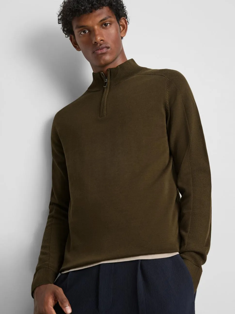 Pullover mit Viertelreißverschluss
