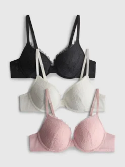 Push-up-BHs aus Spitze, 3er-Pack
