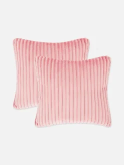 Rechteckige Kissen mit Rippenstruktur, 2er-Pack