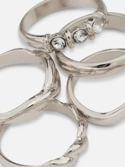 Ringe in verschiedenen Designs, 5er-Pack